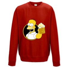 Sweatshort with Print The Simpsons Homer With Beer - XS  red