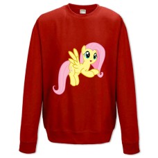 Світшот з принтом Дружба Це Диво. Моя Маленька Поні Флаттершай - XS червоний