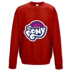 Свитшот с принтом Дружба - Это Чудо. Моя Маленькая Пони Лого - XS красный