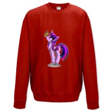 Світшот з принтом Дружба Це Диво. Моя Маленька Поні Твайлайт Спаркл Метелик - XS червоний