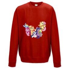 Свитшот с принтом Дружба - Это Чудо. Моя Маленькая Пони Вселенная - XS красный