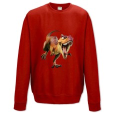 Світшот з принтом Льодовиковий Період Злий Динозавр - XS червоний