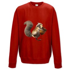 Світшот з принтом Льодовиковий Період Скрат І Жолудь - XS червоний