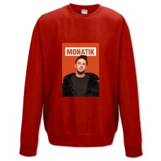 Світшот з принтом Монатік - XS червоний