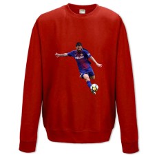 Світшот з принтом Леонель Мессі - XS червоний