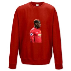 Свитшот с принтом Паул Погба - XS красный