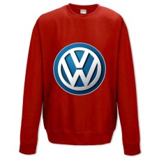 Свитшот с принтом Логотип Фольксваген - XS красный