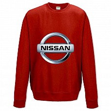 Свитшот с принтом Логотип Ниссан - XS красный