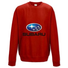 Свитшот с принтом Логотип Субару - XS красный