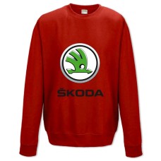 Свитшот с принтом Логотип Шкода - XS красный