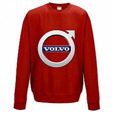 Свитшот с принтом Логотип Вольво - XS красный