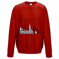 Свитшот с принтом Лондон - XS красный