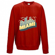 Світшот з принтом Майамі - XS червоний