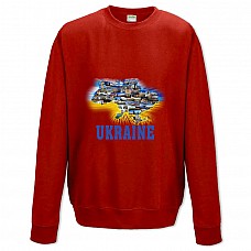Sweatshort with Print Ukraine - XS  red