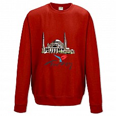 Sweatshort with Print Turkey - XS  red