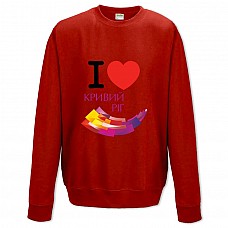 Світшот з принтом Кривий Ріг - XS червоний