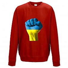 Sweatshort with Print Fist Of The Colors Of Ukraine - XS  red