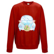 Sweatshort with Print Wedding Car - XS  red