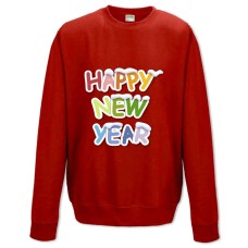 Свитшот с принтом С Новым Годом С Снегом - XS красный