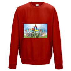 Sweatshort with Print Warriors Regions Of Ukraine - XS  red