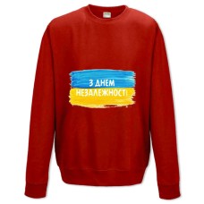 Свитшот с принтом День Независимости Флаг Красками - XS красный