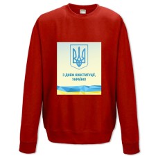 Свитшот с принтом День Конституции Герб - XS красный