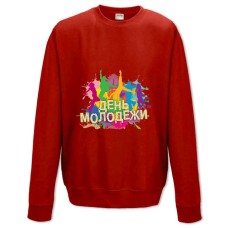 Sweatshort with Print Young People Dancing A Lot Of Colors - XS  red