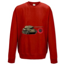 Sweatshort with Print Victory Day 1939-1945 Tank T 34-85 - XS  red