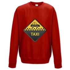 Sweatshort with Print Taxi Driver Day Sign - XS  red