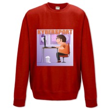Свитшот с принтом Киберспорт Гейм Овер Игрок - XS красный
