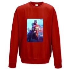 Sweatshort with Print A Woman Soldier With A Gun - XS  red