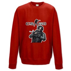 Sweatshort with Print Cs Go Soldier With Rifle - XS  red