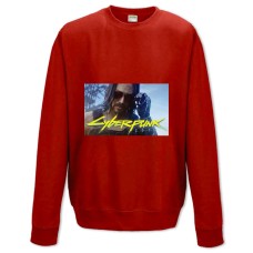Sweatshort with Print Cyberpunk 2077 Keanu Reeves - XS  red