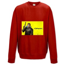 Sweatshort with Print Cyberpunk 2077 Protagonist - XS  red