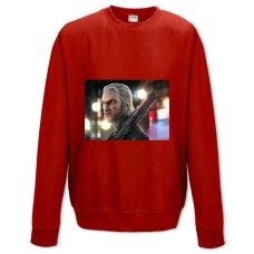 Sweatshort with Print Cyberpunk 2077 Game Character With A Scar - XS  red