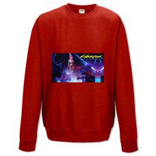 Sweatshort with Print Cyberpunk 2077 Riot At The Bar - XS  red