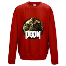 Sweatshort with Print Doom - XS  red