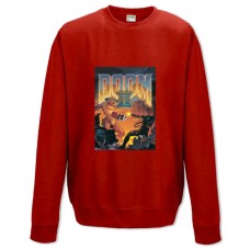 Sweatshort with Print Doom Ii Hell On Earth - XS  red