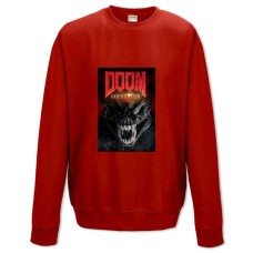Sweatshort with Print Doom Annihilation - XS  red