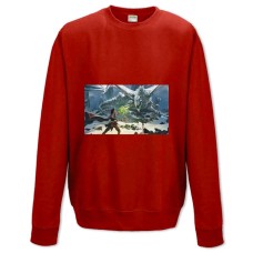 Sweatshort with Print Dungeons & Dragons Fight With A Dragon - XS  red