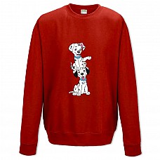 Sweatshort with Print 101 Dalmatians Two Puppies - XS  red