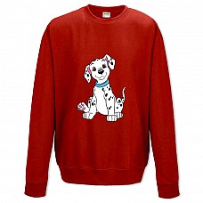 Sweatshort with Print 101 Dalmatians Funny Puppy - XS  red