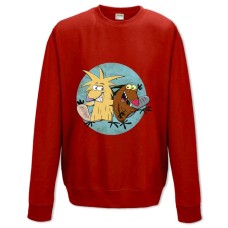 Sweatshort with Print Angry Beavers Funny Heroes - XS  red