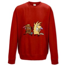 Sweatshort with Print Angry Beavers Main Heroes - XS  red