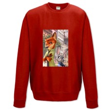 Sweatshort with Print Zootopia Judy Hopps And Nick Wilde - XS  red