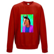 Sweatshort with Print Bojack Horseman Art - XS  red