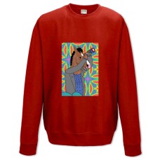 Sweatshort with Print Bojack Horseman Caleidoscope - XS  red