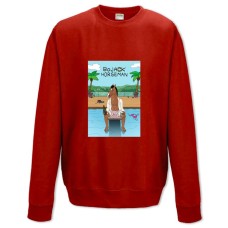 Sweatshort with Print Bojack Horseman Swimming Pool - XS  red