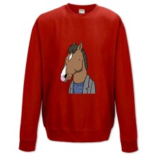 Sweatshort with Print Bojack Horseman Minimalism - XS  red