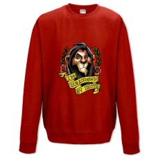 Sweatshort with Print The Lion King I Am Surrounded By Idiots - XS  red